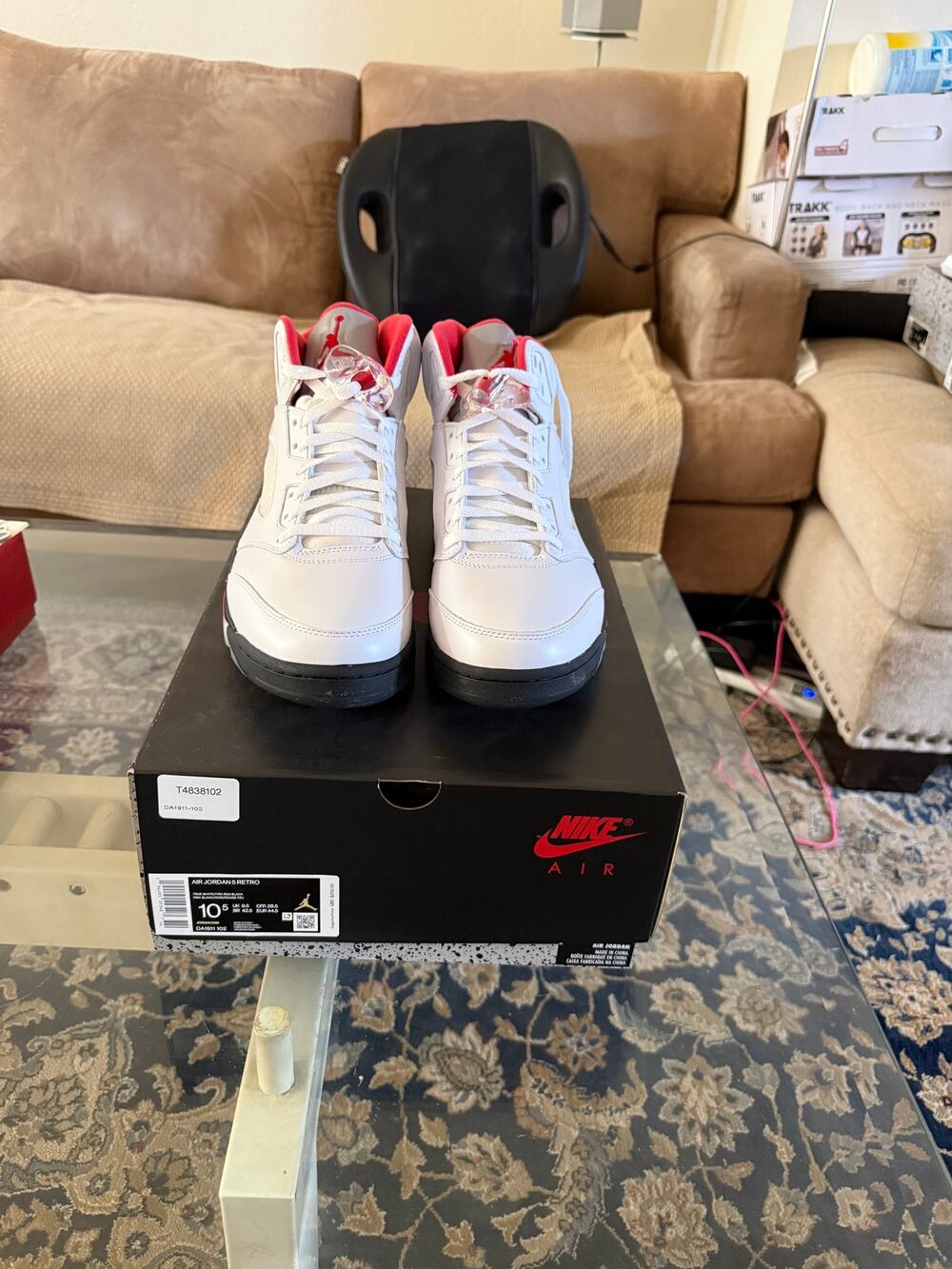 Jordan 5 Retro Fire Red 2020 Size 10.5 Authentic